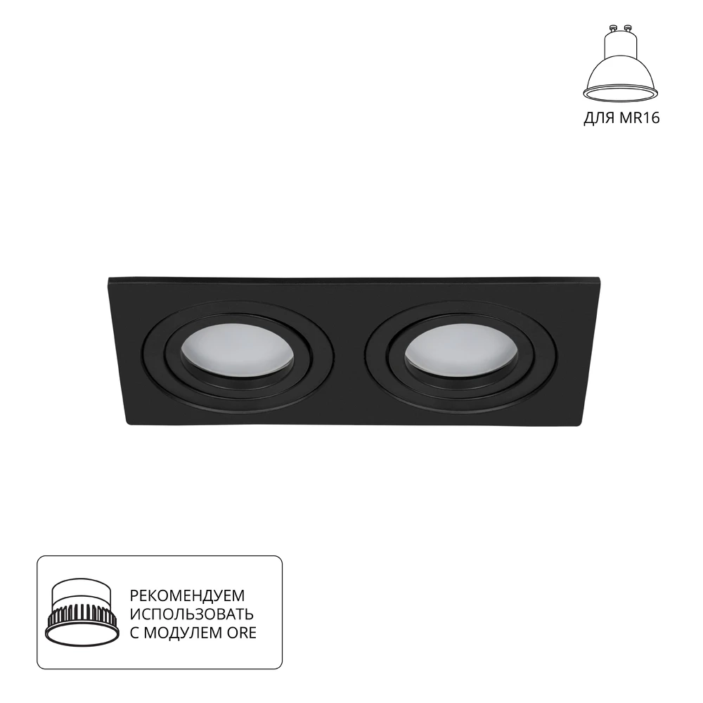 Точечный встраиваемый светильник Arte Lamp TARF A2168PL-2BK