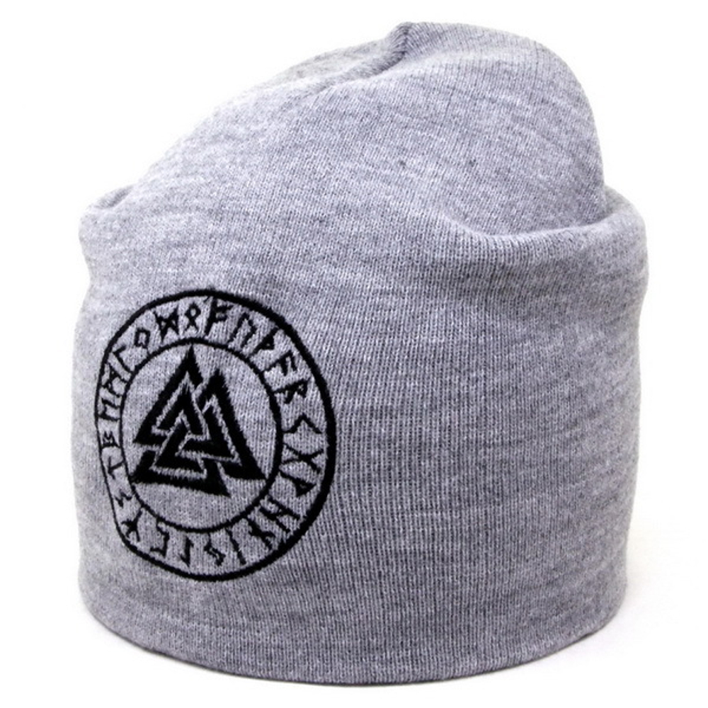 Шапка Valknut в футарке серая (036)