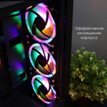 Вентилятор TESLA RGB120-3D, 120мм, 1200rpm, 3-pin+Molex, прозрачный-белый/RGB, 38CFM, 21дБ, антивибропрокладки (TSL-120-3D)