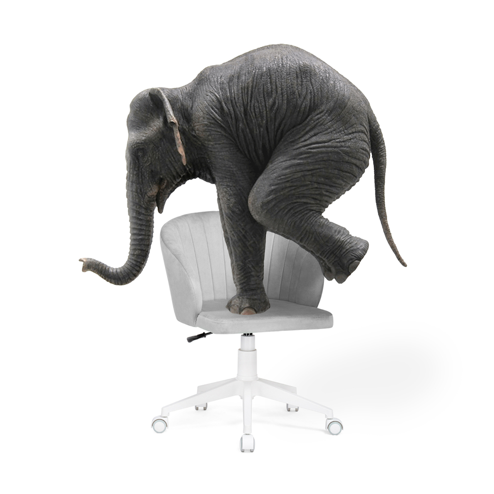 Офисное кресло Woodville Пард confetti silver серый, белый