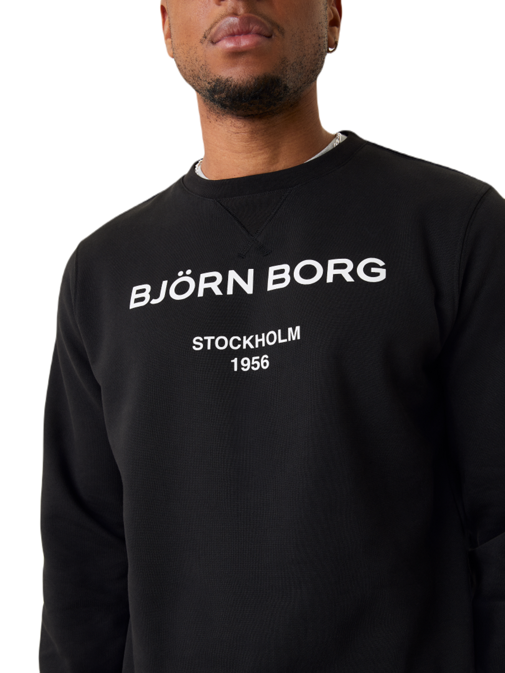 Мужская теннисная кофта Björn Borg Borg Crew - black beauty