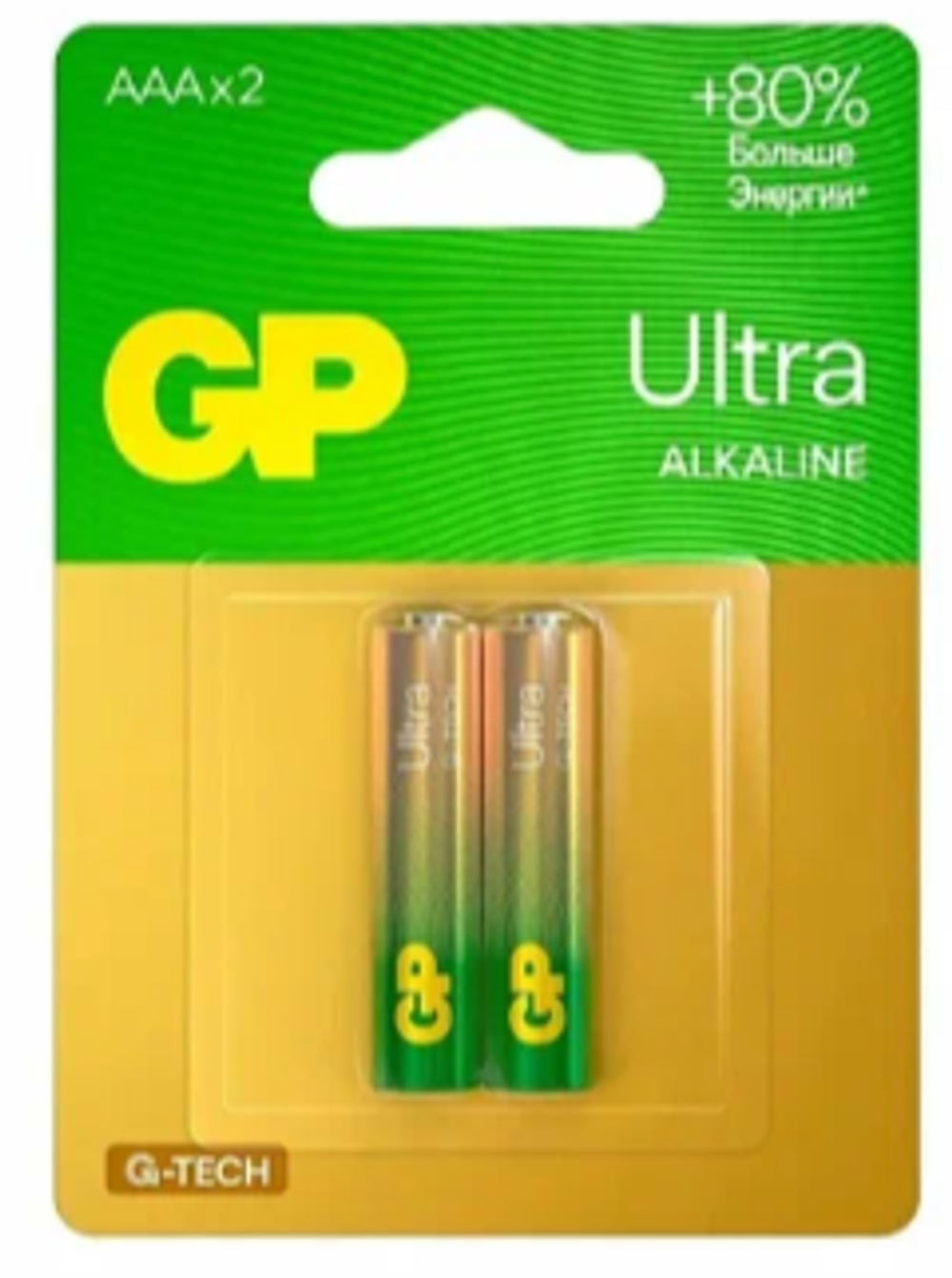 Элемент питания GP LR03 ULTRA G-Tech BL/2