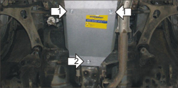 Усиленная защита Motodor кпп. 5 мм, алюминий. для Subaru Outback 2003-2009 арт.32226
