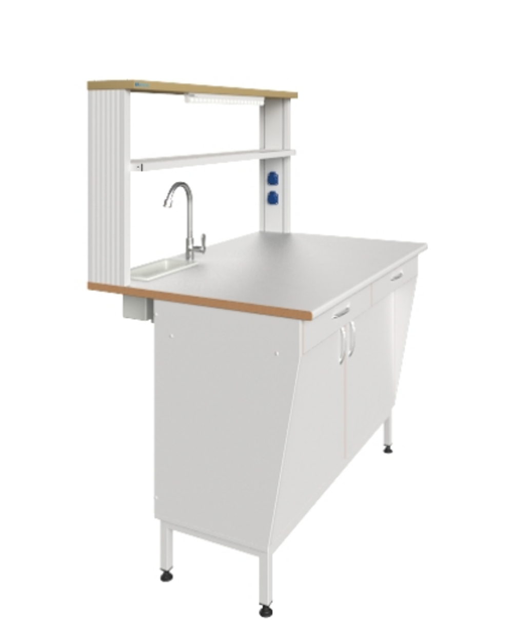 Стол пристенный химический с рабочей поверхностью из ламината