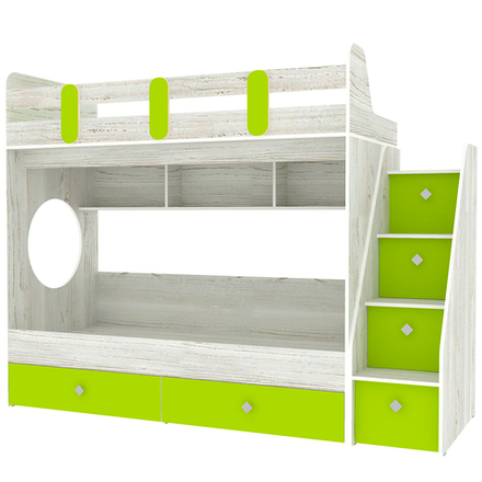 Двухъярусная кровать КарИВи Фортуна-2 Винтерберг Лайм