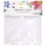 Бант для волос 8х10 см, 10х12 см, 8 см на резинке, белый, АССОРТИ, MONTE VITA, 457117
