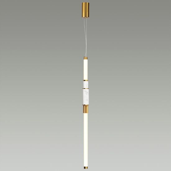 4359/14L MIDCENT ODL24 127 белый мрамор/антич. бронза/металл/акрил Подвесной светильник (ВЕРТ. И ГОРИЗОНТ) IP20 LED 14W 3000K 220V MARMI