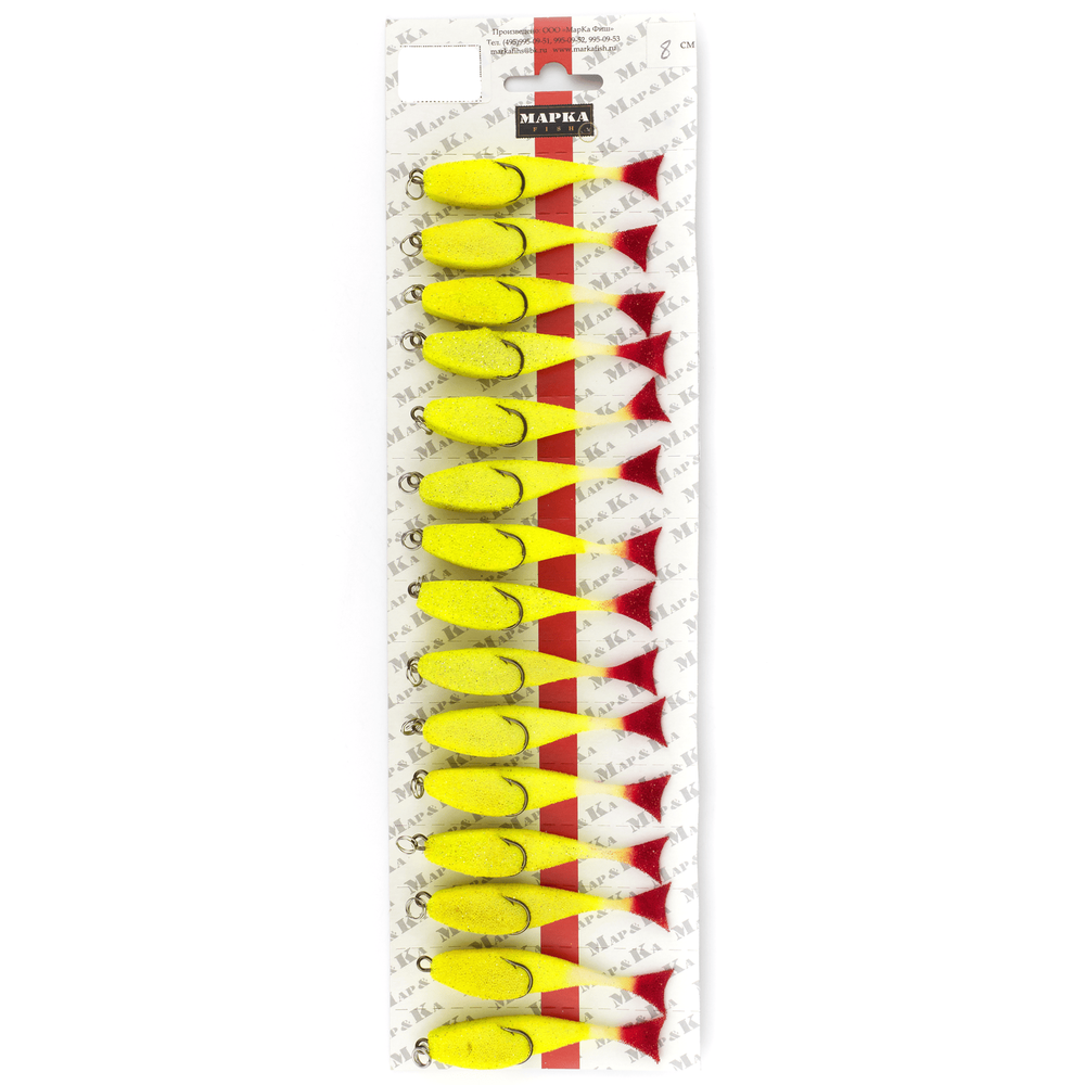 Поролоновая рыбка "Марка" мерцающая, 8см (15шт/уп)