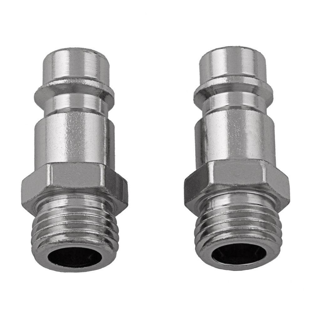 Ниппель универсальный быстросъемный ("папа"), 1/4, внешняя резьба, 2 шт, Stels