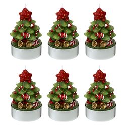 Набор декоративных свечей Green Miracle из коллекции New Year Essential, 6 шт.