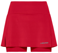 Юбка для девочки теннисная Head Club Basic Skort - red