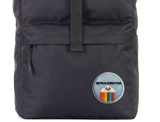 Нашивка термоаппликация на одежду и на рюкзак. We are all going to