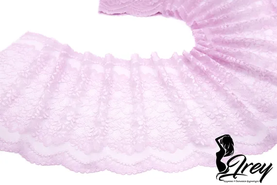 03-214 Кружево эластичное 23 см, лиловый