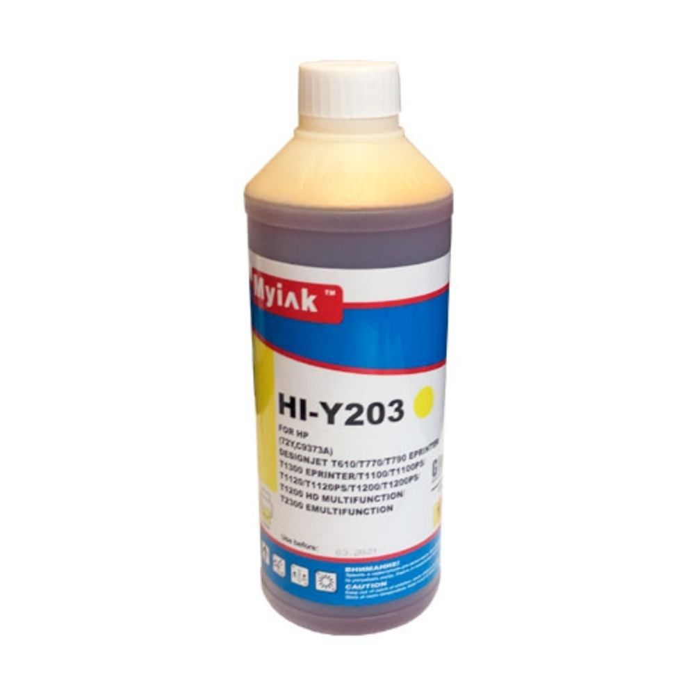 Чернила MyInk HI-Y203 Gloria™ для HP 72/727/764 (1л, Dye) Yellow