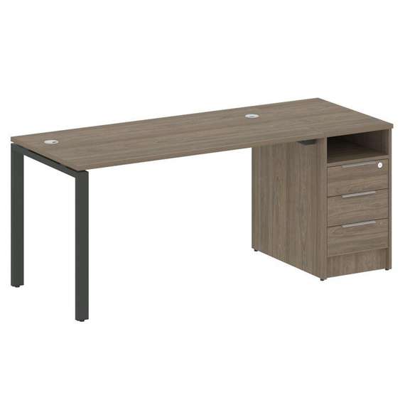 Метал Систем Рабочая станция с тумбой на П-образном м/к БП.РС-СТП-1.3