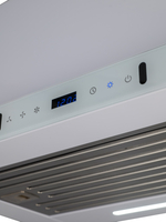 Вытяжка кухонная MACBI Perfa-60G-baf (WHITE) белый, D150мм, 1200м3/ч, полновстраиваемая, мотор 230Ватт, стекло 60см, сенсорное управление + управление жестами