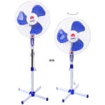 Вентилятор напольный «CHANGLI CROWN», 1619, бело-синий