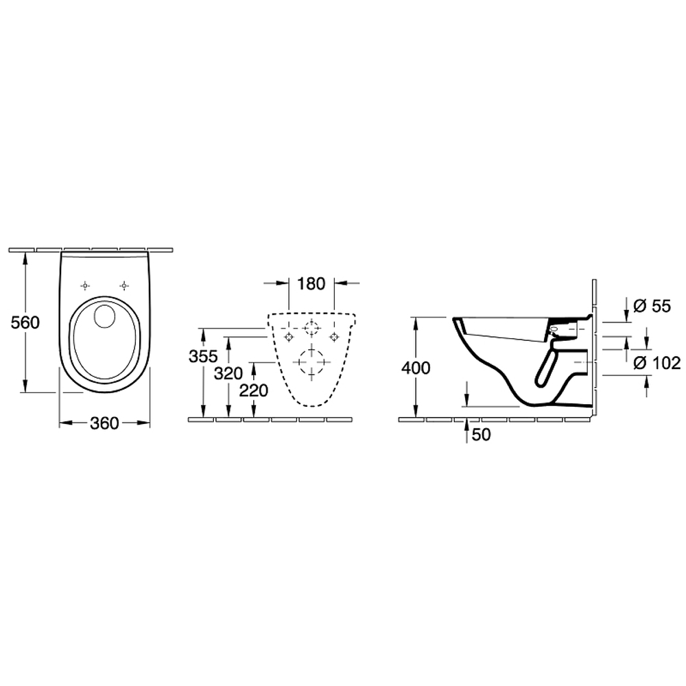 Унитаз Villeroy&Boch O.Novo 5660H101 подвесной с сиденьем Микролифт