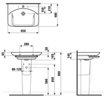 8107030001041 УМЫВАЛЬНИК LAUFEN PALACE 65