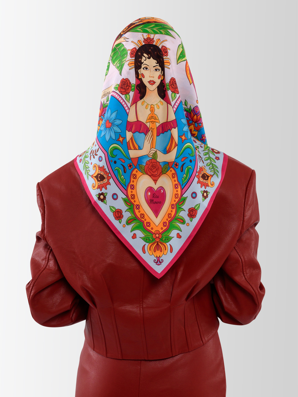 Платок «Матрёшки. Латинская Америка» 100% шёлк