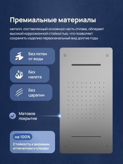 Верхний душ STWORKI STUDIO S512692GB вороненая сталь