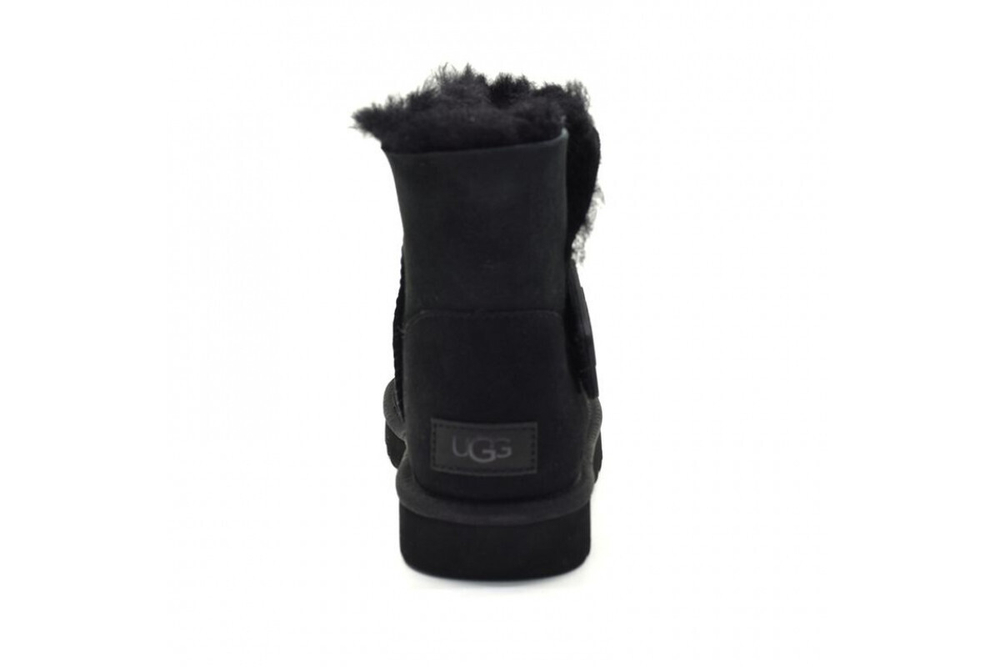 UGG Mini Bailey Graphic Logo Suede Black