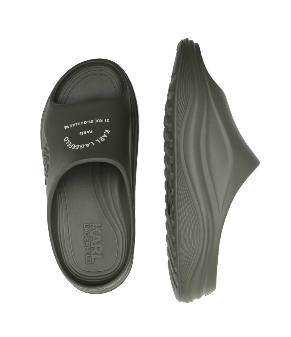 Шлепанцы SKOONA Maison Karl Karl Lagerfeld - хаки(KL75008)