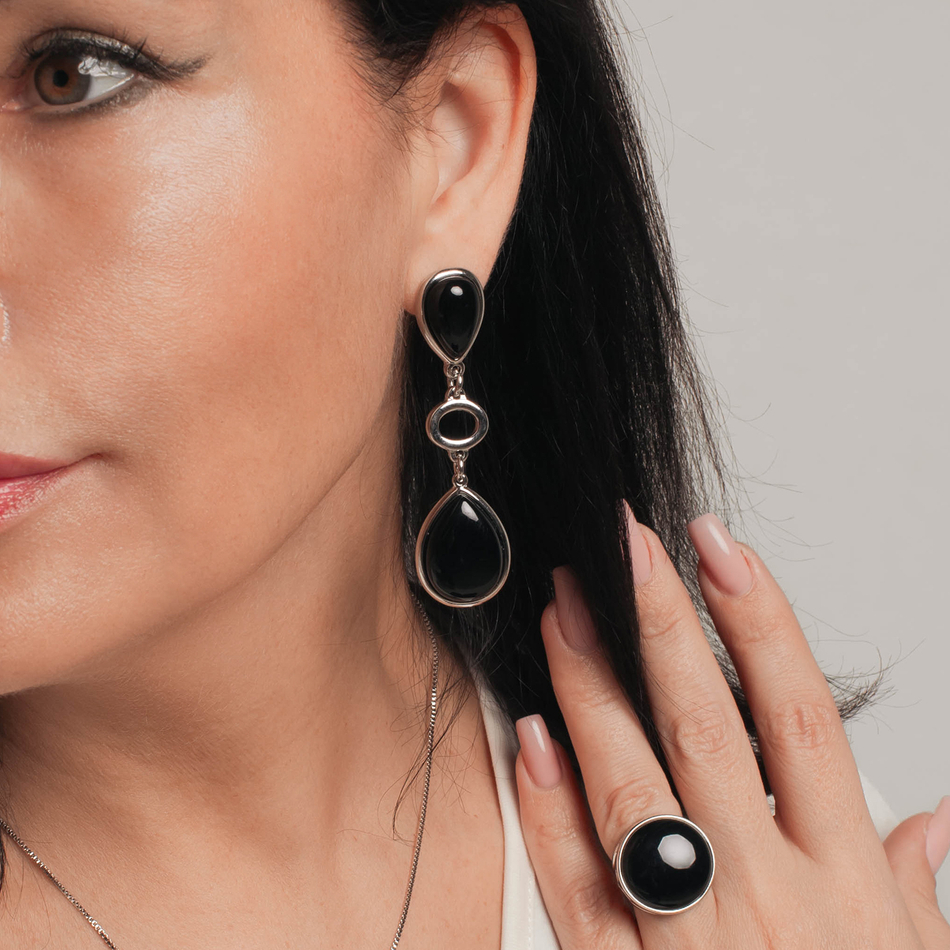 Серьги Possebon Agata Preto A0585.4 S