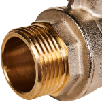 Кран шаровой полнопроходной STOUT - 1" (НР/НР, PN40, Tmax 150°C, ручка-бабочка черная)