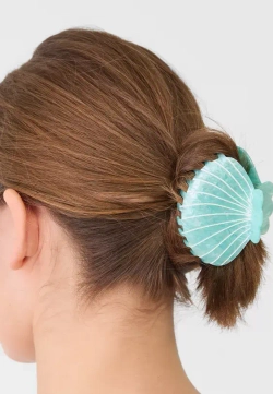STRADIVARIUS Заколка для волос в форме морской раковины, небесно-голубой