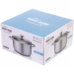 Кастрюля из нержавеющей стали 1,2л «SAFIA» со стеклянной крышкой д.16см