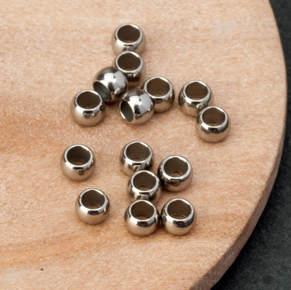 b208 Бусина шар 2мм, нерж.сталь с позолотой, 10шт