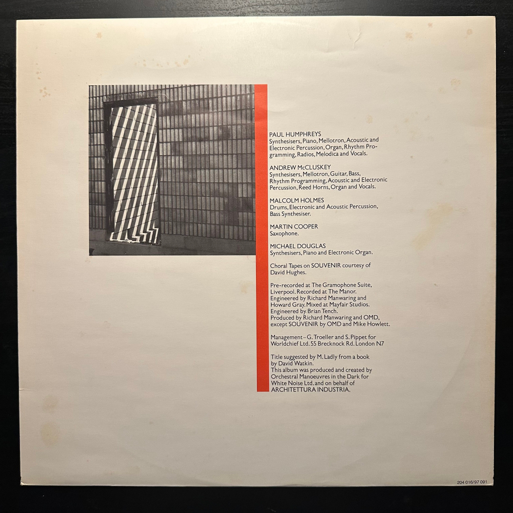 Orchestral Manoeuvres In The Dark - Architecture & Morality (Германия 1981г.)