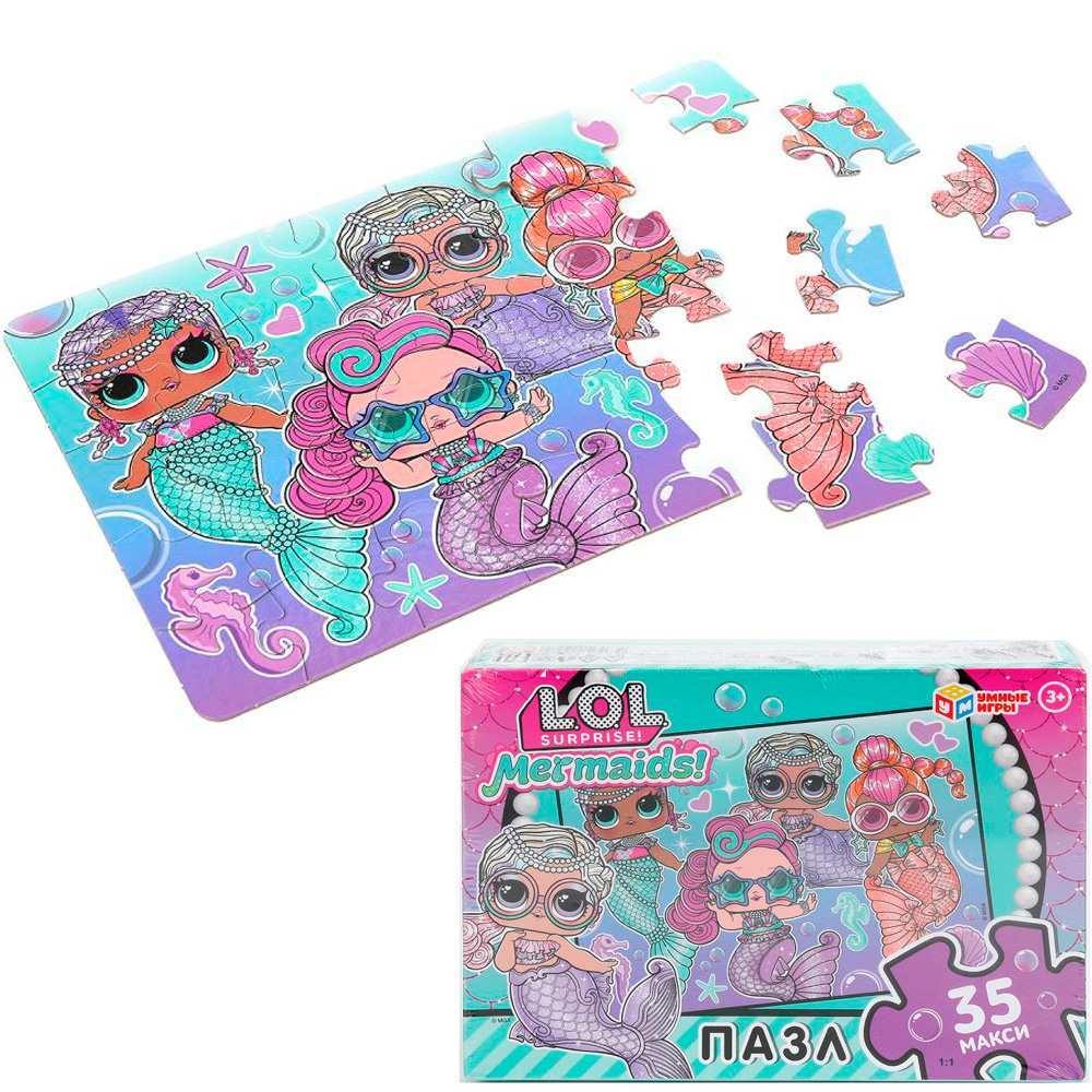 Пазл 35 Макси ЛОЛ. Русалки 4630395019279