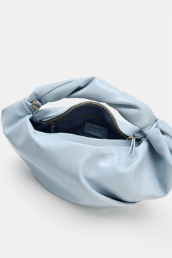 ZARA СУМКА СО СБОРКАМИ, СИНИЙ