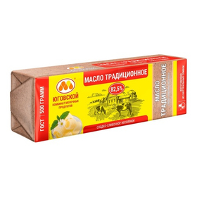 Масло сливочное ЮКМП ГОСТ 82,5%, 500 г