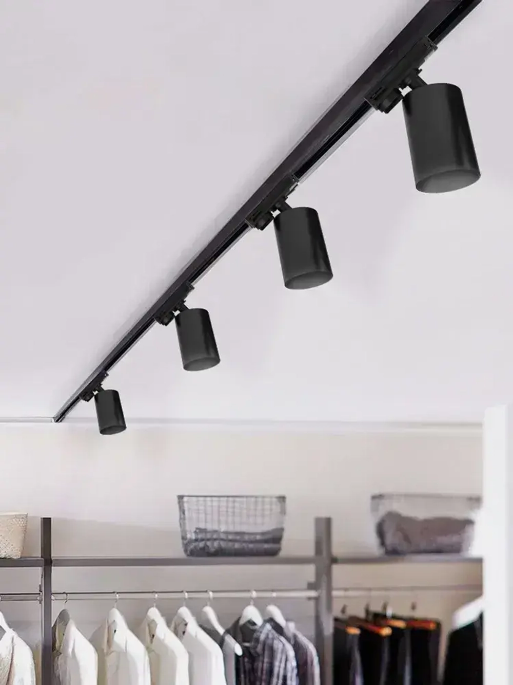 Трековый светильник PTR 36 под лампу с цоколем GU10 BL 230V IP20