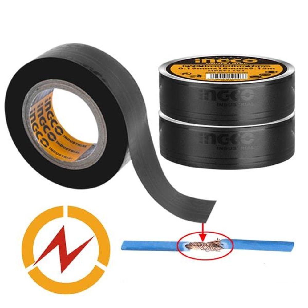 Изолента ПВХ 18мм х 9,15м INGCO HPET1101 INDUSTRIAL