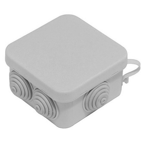 Коробка распаячная 70х70х40 мм для о/п безгалогенная (HF) серая [уп.132шт] IP55 Промрукав 40-0200