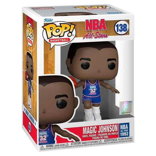 Фигурка Funko POP! NBA All-Stars Magic Johnson (Blue All-Star Uni 1992) (138) 59373 / Фигурка Фанко ПОП! в виде игрока NBA, Мэджик Джонсон