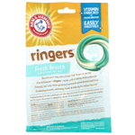 Arm & Hammer, Ringers, лакомство для свежести дыхания для зубов собак, средний, мята, 5 шт., 175 г (6,2 унции)