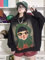 Свитшот с принтом оверсайз