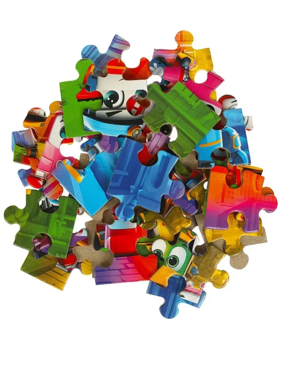 Пазл для детей 3 4 лет Роботы поезда 35 элементов