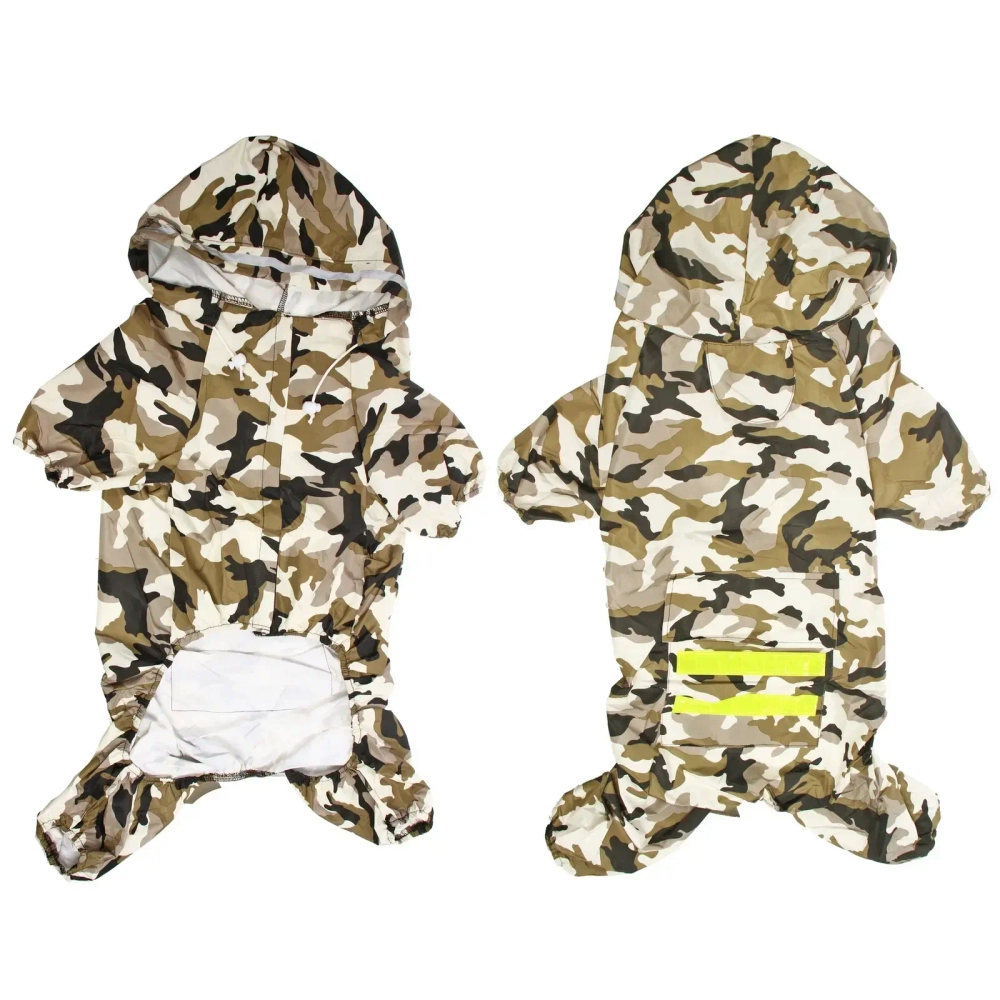 Дождевик для крупных пород собак «KOMFORT», принт хаки, р 5XL