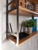 Полка настенная книжная тройная лофт Дуб вотан