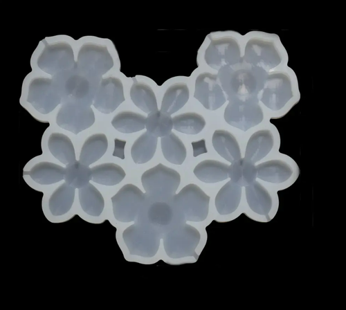 Силиконовая форма для леденцов «Цветы 6 в 1»