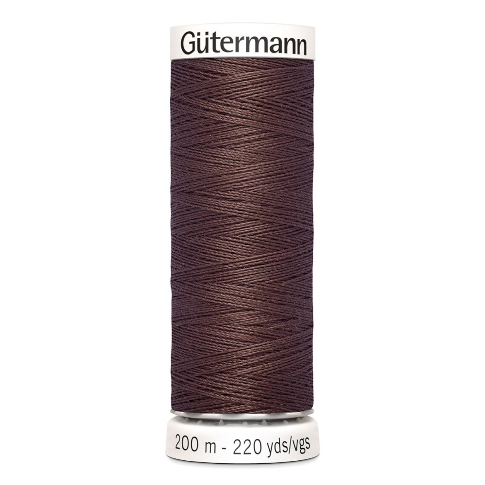 Нить Sew-All 200 м, Gutermann, 446 сигнальный коричневый