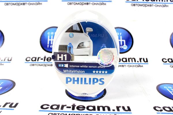 Автолампы "Philips" H1 55W-12V+2W5W 12258WHVSM