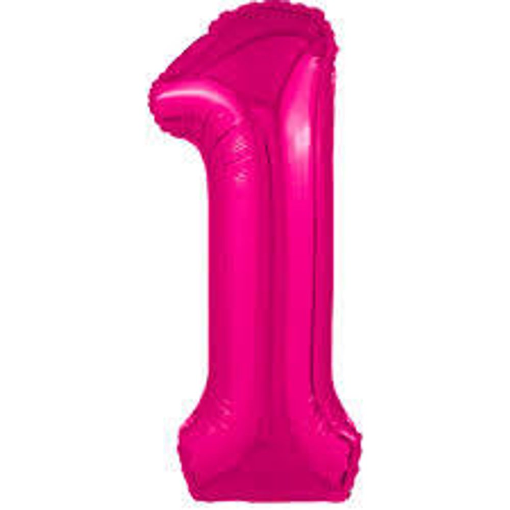 AGURA Цифра SLIM 1 Фуксия в упак./220724