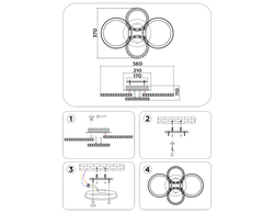 Ambrella Потолочный светодиодный светильник с RGB подсветкой и пультом Original FA9524